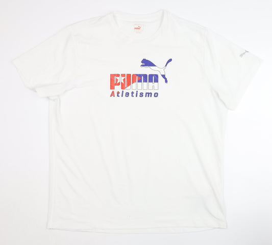 Puma Men's White 2XL Graphic Print T-Shirt