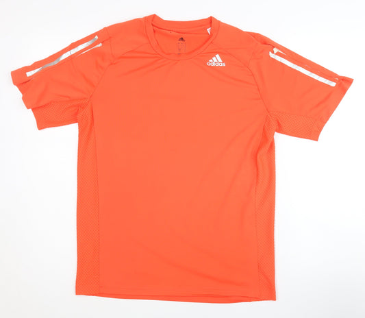 adidas Men's Orange T-Shirt, S, Gym & Training Wear