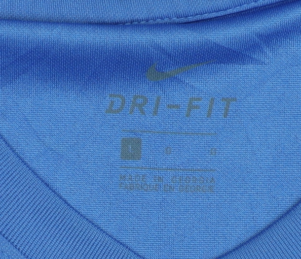 Nike Men's Blue Athletic Fit Gym T-Shirt M