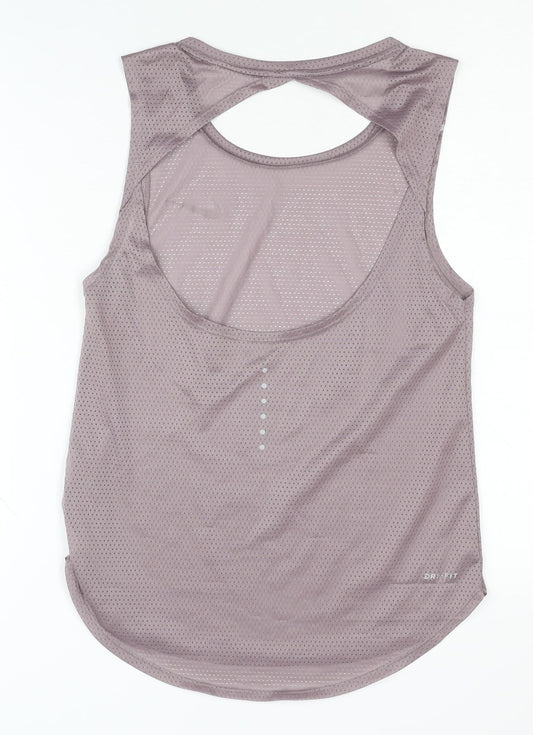 Nike Women's Grey Dri-FIT Tank XS Slim Athletic