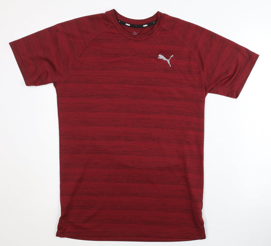 Additional front view of Puma Men's Red Gym & Training T-Shirt, size S