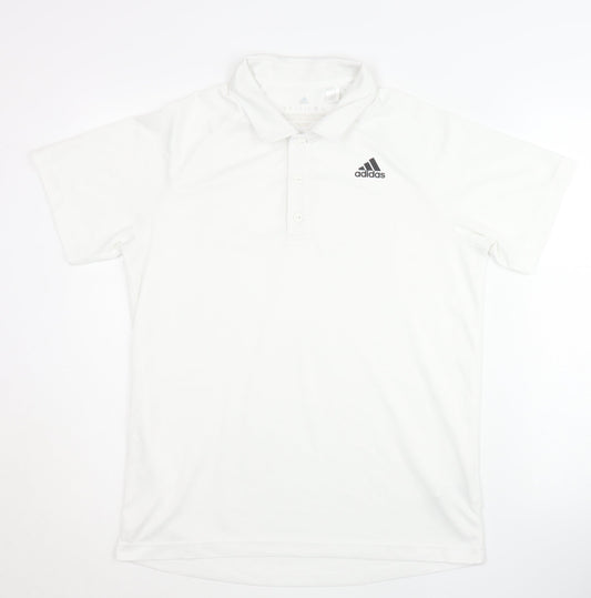adidas Men's White Polo Shirt - Size M - Activewear
