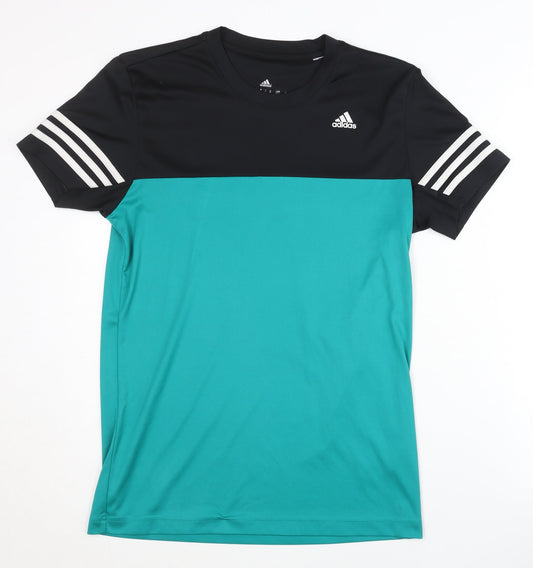 Adidas Men's Colourblock T-Shirt Black/Blue M