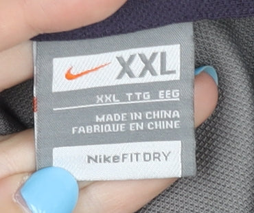 Nike Grey Polo Men's 2XL Activewear Sports Top