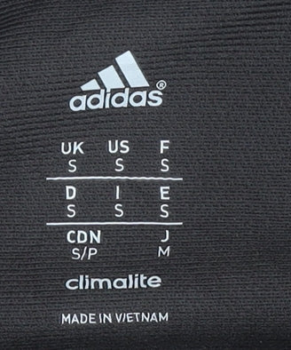 Adidas Men's Black Polo Shirt, Short Sleeve, Size S