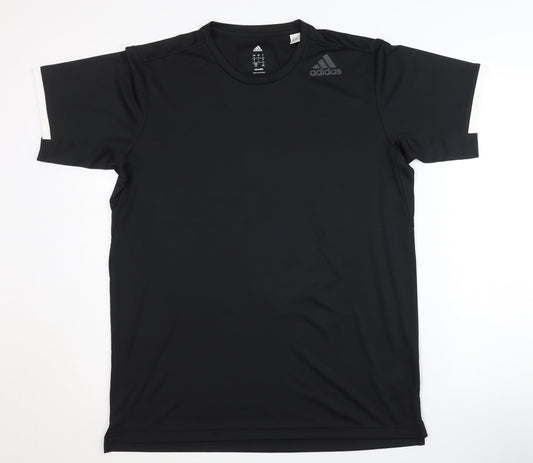 Adidas Men's Black T-Shirt, Size L - Gym & Training