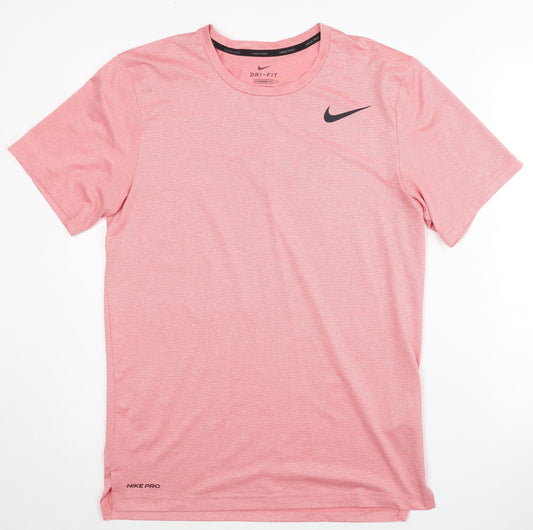 Nike Men's Pink Dri-FIT T-Shirt Small
