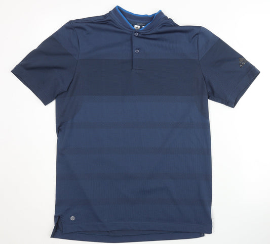 Additional front view of Adidas Men's Blue Polo Shirt S Lightweight Recycled