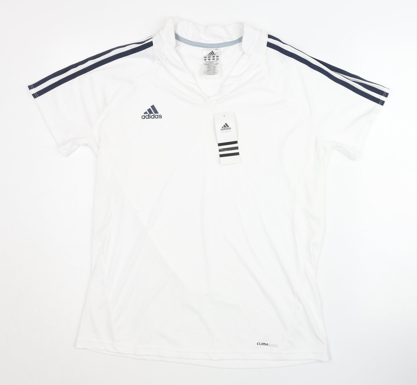 adidas Women's White Plus Size Sports T-Shirt UK 22