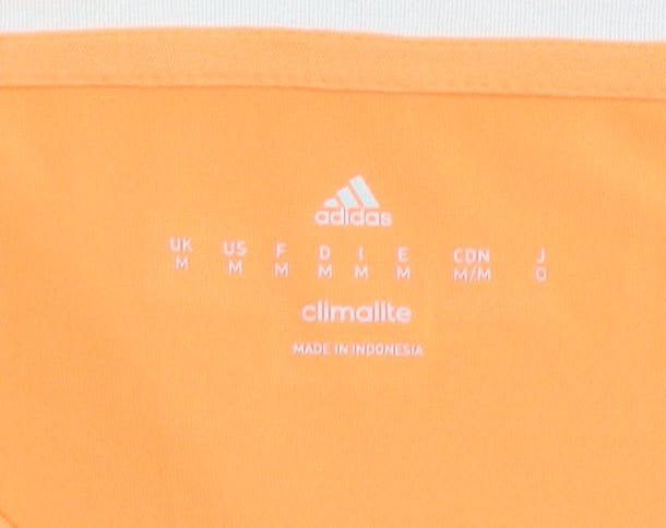Adidas Men's Orange Gym T-Shirt, Size M, Moisture Wick