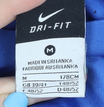 Nike Men's Blue Medium Jersey T-Shirt - Breathable