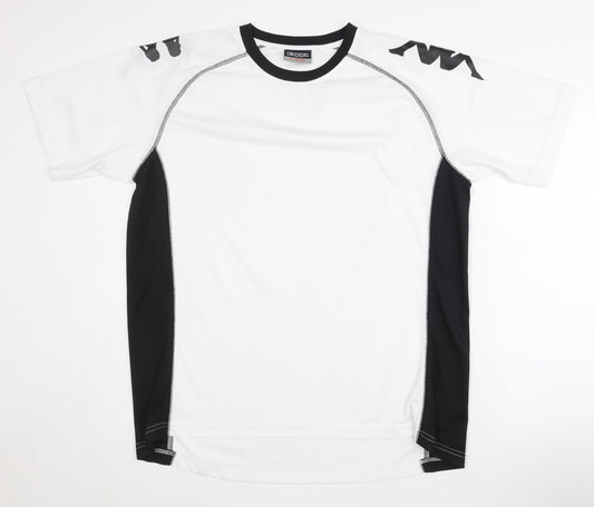 Kappa Men's XL White T-Shirt, Short Sleeve, Crew Neck