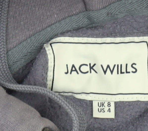 Jack Wills Women's Purple Hoodie, Size 8, Hooded Fleece