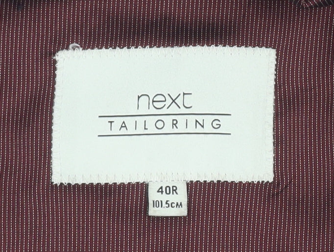 Brand and care label for Next Men's Blue Regular Fit Jacket 40
