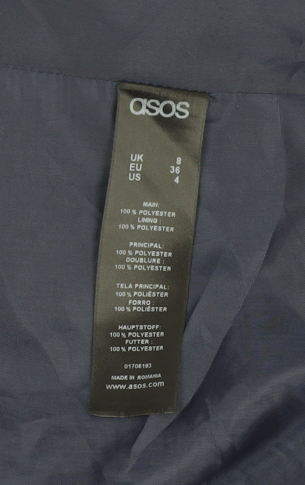 Close-up detail of ASOS Women's Blue Blazer, size 8, Regular Fit
