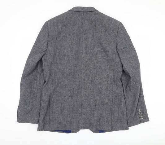 Marks and Spencer Men's Navy Check Blazer XL