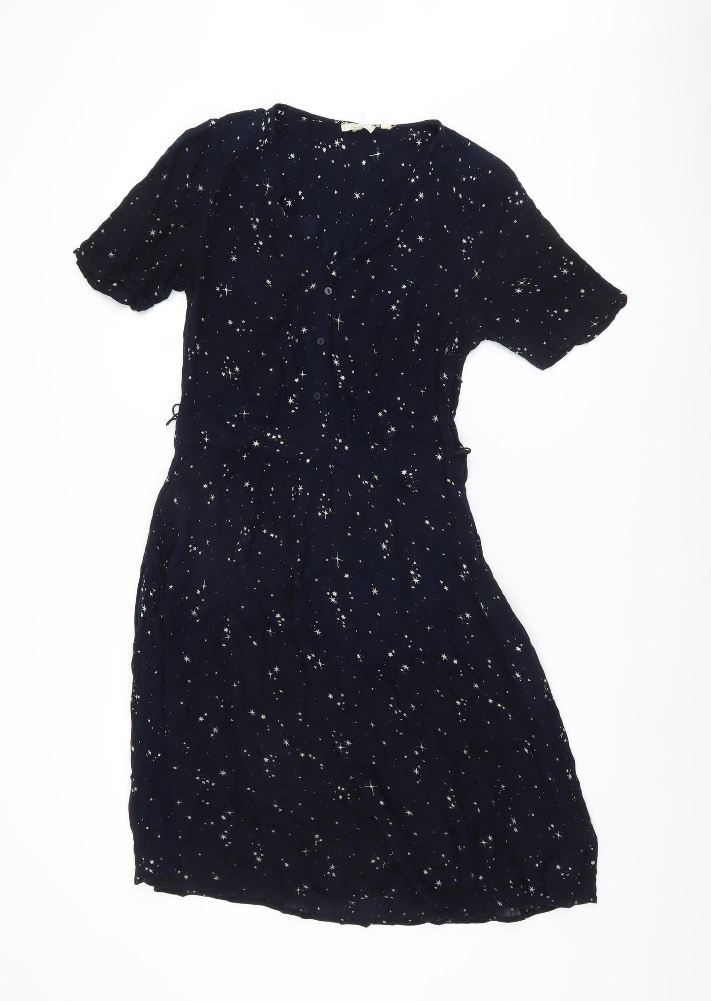 Fat Face Women's Black A-Line Star Dress Size 10