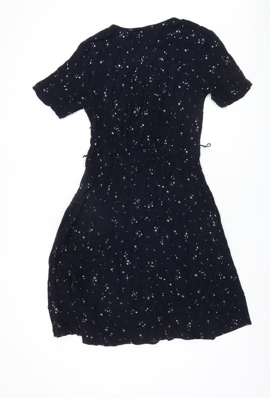 Fat Face Women's Black A-Line Star Dress Size 10
