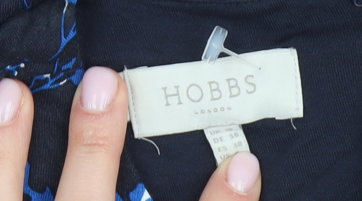 Hobbs Women Blue Floral Midi Dress Size 10