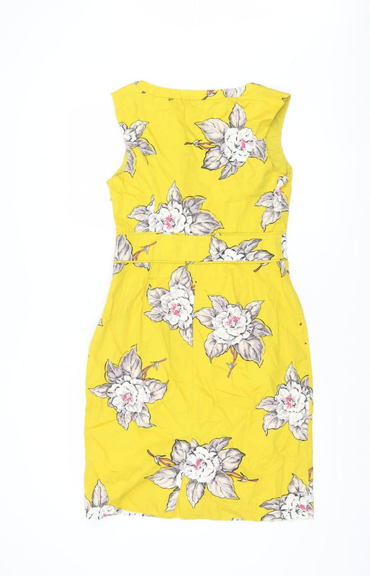 Joules Women's Yellow Floral Dress Size 10