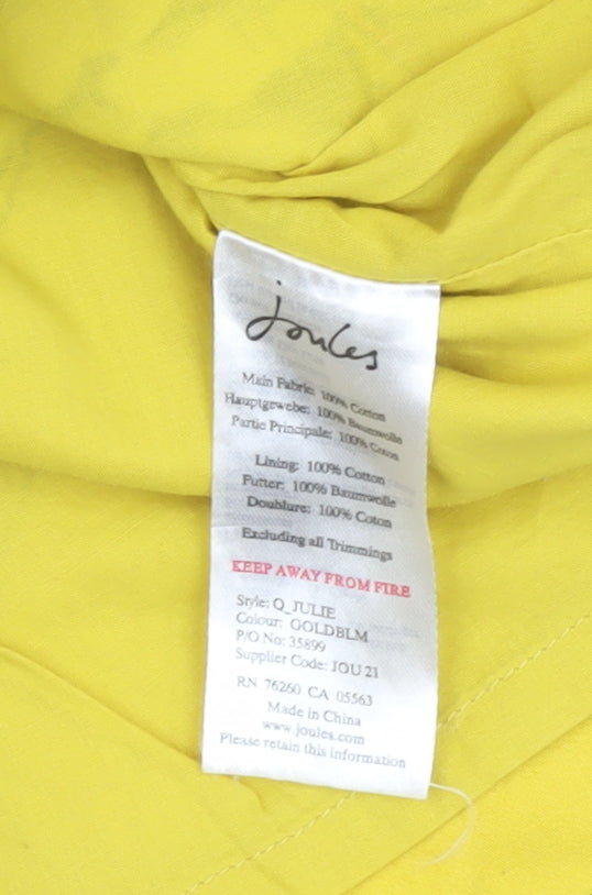 Joules Women's Yellow Floral Dress Size 10