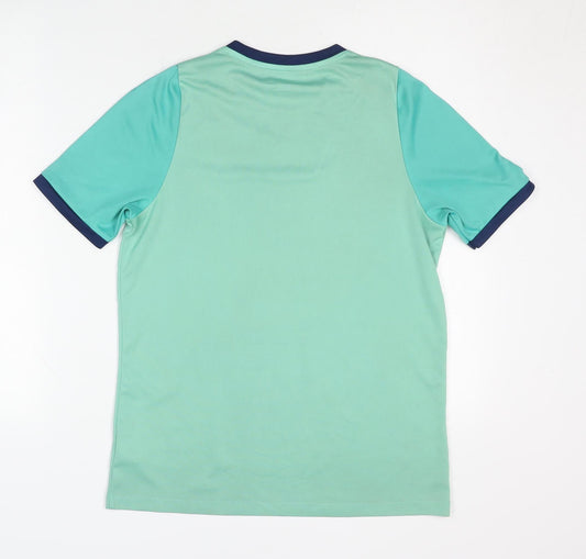 JAKO Boys Green Active T-Shirt, Crew Neck, 14 Years