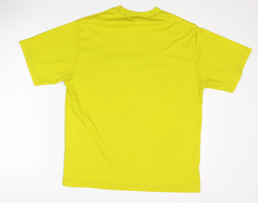 Kappa Men's Yellow Crew Neck T-Shirt, Size S