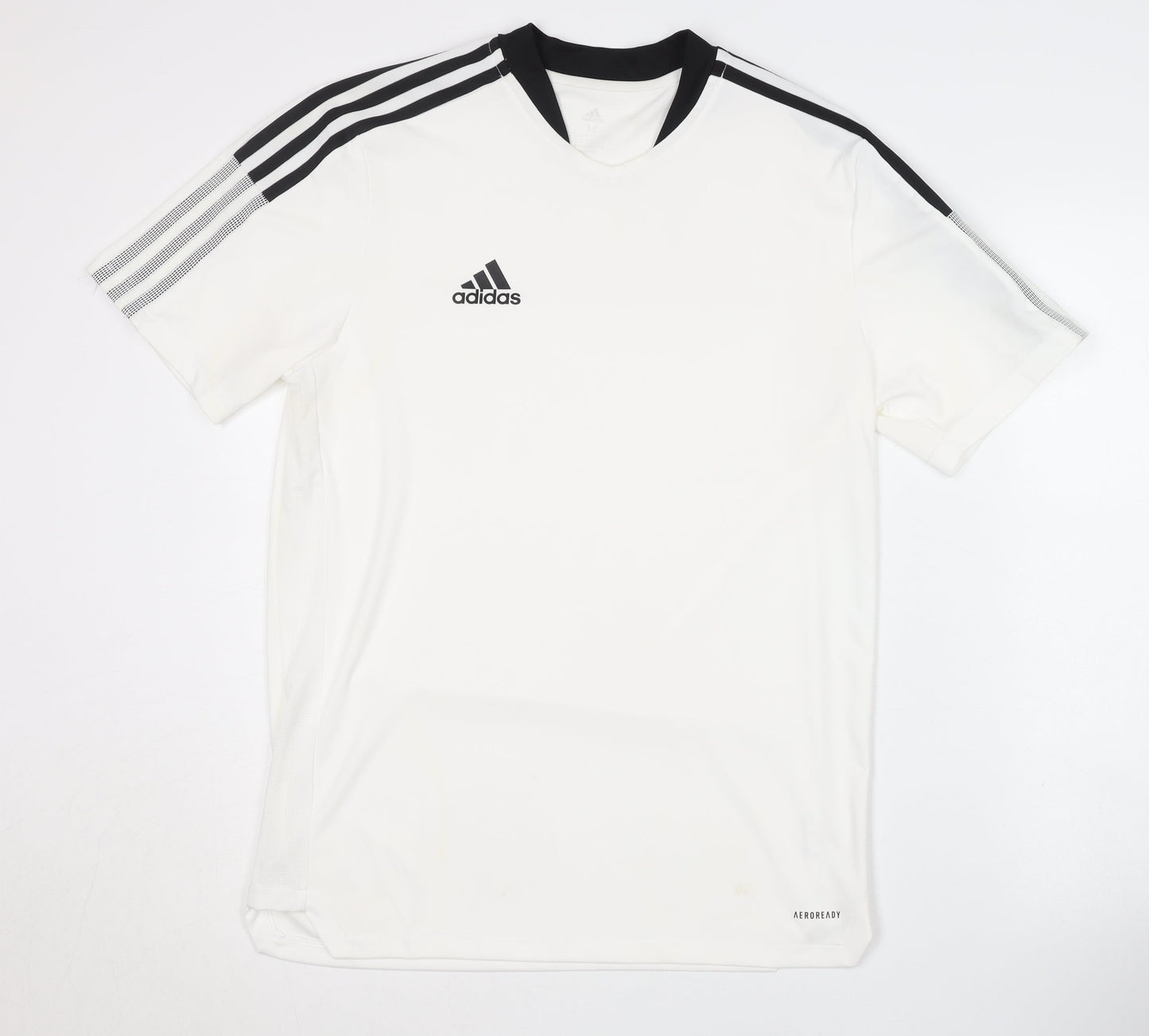 Adidas Men's White Regular Fit Jersey T-Shirt