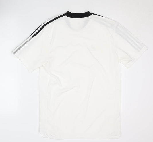Adidas Men's White Regular Fit Jersey T-Shirt