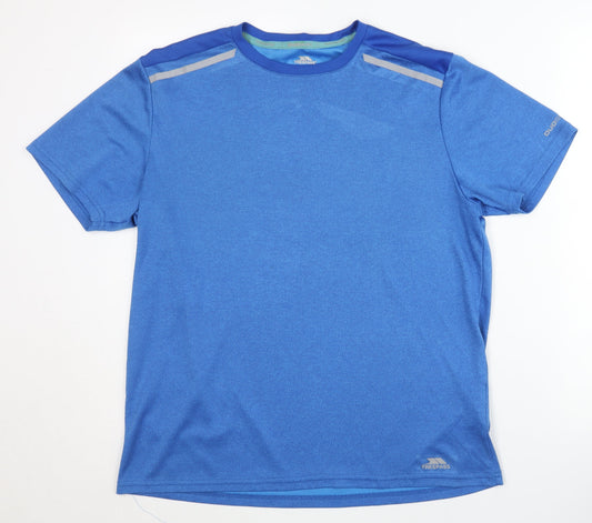 Trespass Men's Blue T-Shirt, Size M, Crew Neck, Quick Dry