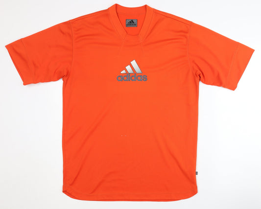 adidas Men's Orange T-Shirt M Pullover for Gym