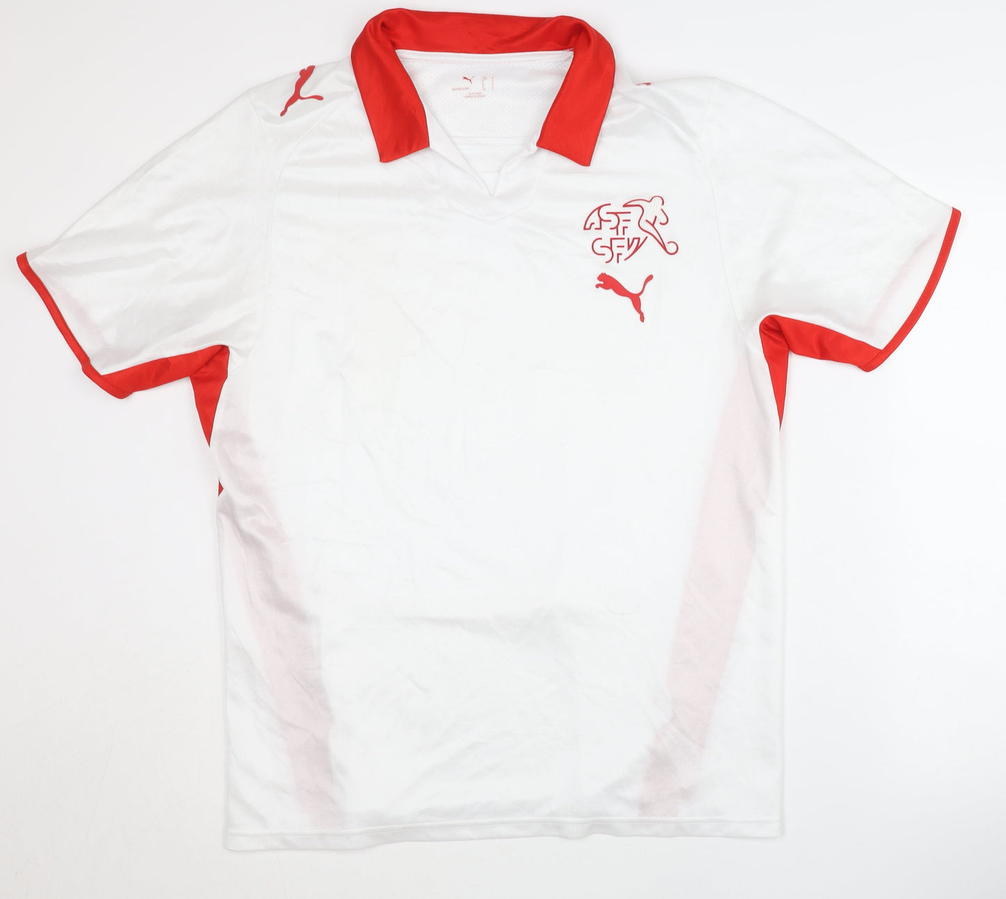 Puma Men's White L Jersey Football T-Shirt