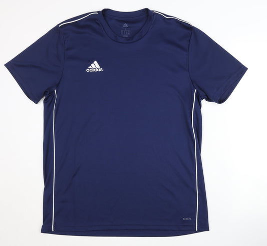 Adidas Men's Blue Gym T-Shirt L Climalite Performance