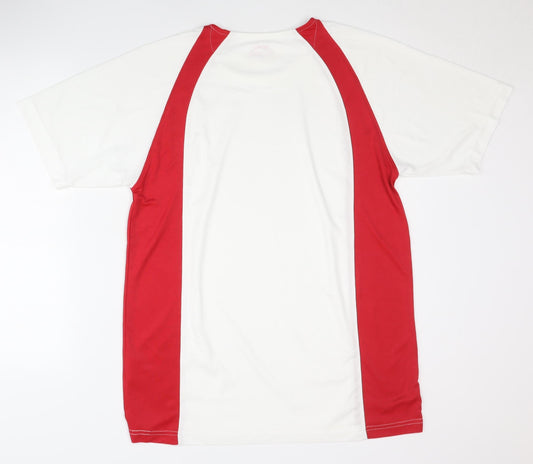 Slazenger Men's White Athletic T-Shirt, Size L, Performance Fit