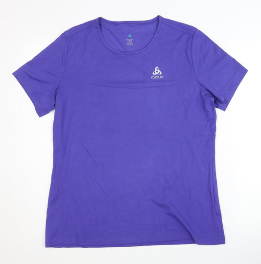 Odlo Purple Unisex T-Shirt L | Activewear, Solid, Basic