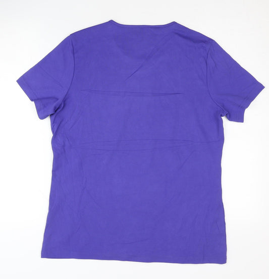 Odlo Purple Unisex T-Shirt L | Activewear, Solid, Basic