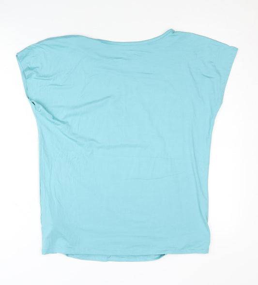 Active Touch Women's Blue Sleeveless Gym T-Shirt S