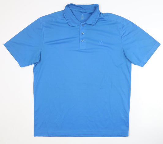 Odlo Men's Blue XL Basic Polo Shirt - Breathable, Polyester