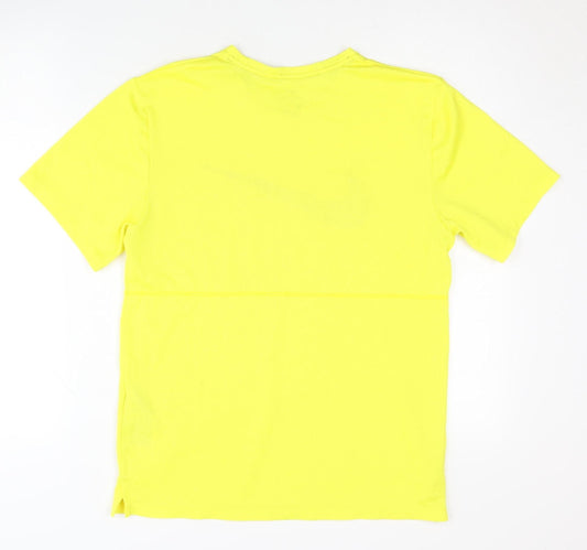 Nike Men's Yellow Dri-FIT Running T-Shirt Size S Sports