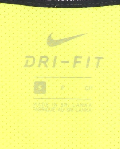 Nike Men's Yellow Dri-FIT Running T-Shirt Size S Sports