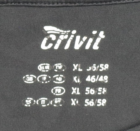 Brand and care label for Crivit Men's Black Activewear Top - XL