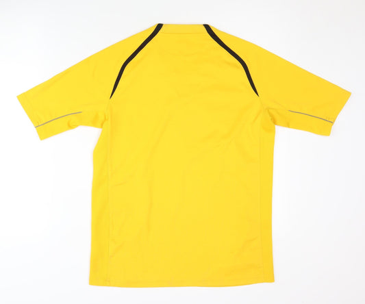 Jako Boys Yellow Crew Neck Jersey T-Shirt, Size 16Y