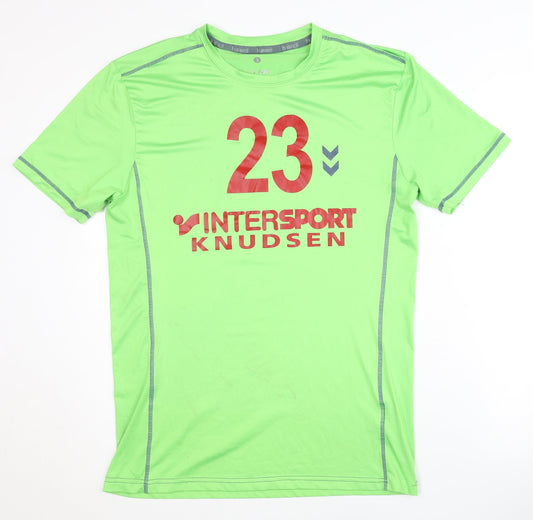 hummel Men's Green T-Shirt Size M - Activewear Jersey