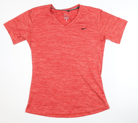 Nike Women's Red 3XL V-Neck T-Shirt