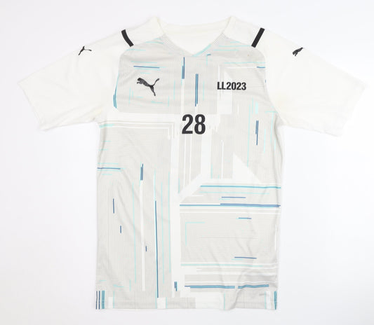 Additional front view of Puma Men's White Jersey Graphic Print M