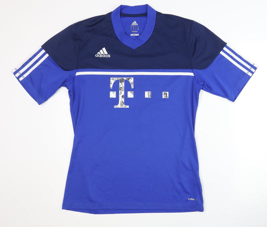 Adidas Men's Blue Football T-Shirt, M, Quick Dry