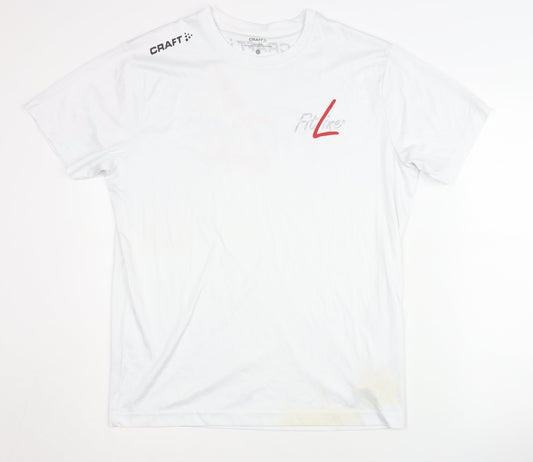 Craft Men's White T-Shirt L - Gym Basic Activewear