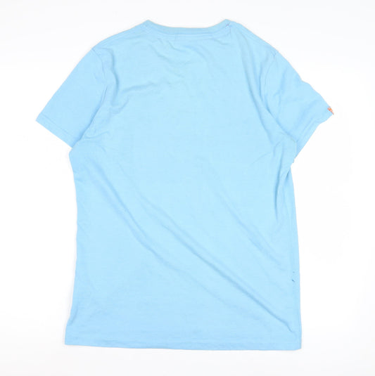 Superdry Unisex Blue T-Shirt M with Crew Neck