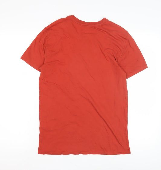 Armani Exchange Men's Red Crew Neck T-Shirt, Size S