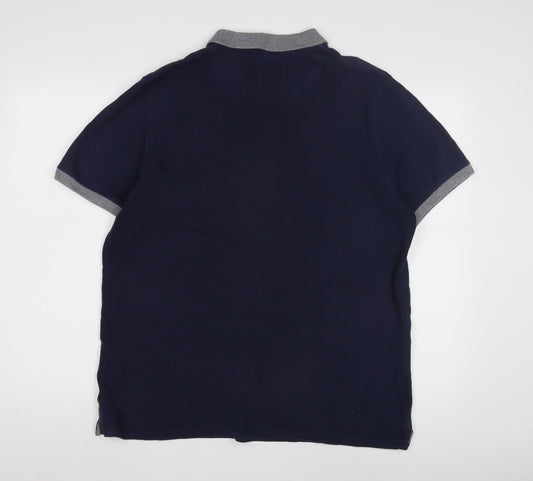 Lyle & Scott Men's Blue Polo Shirt L